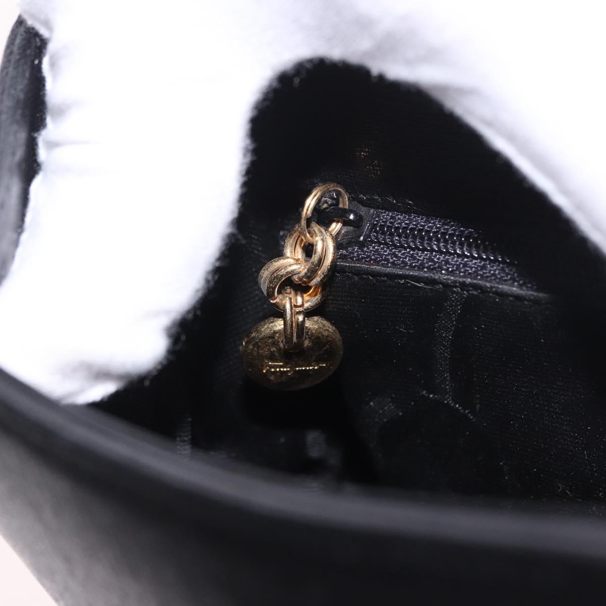 Salvatore Ferragamo Shoulder Bag Leather Black Gold Auth gh2148