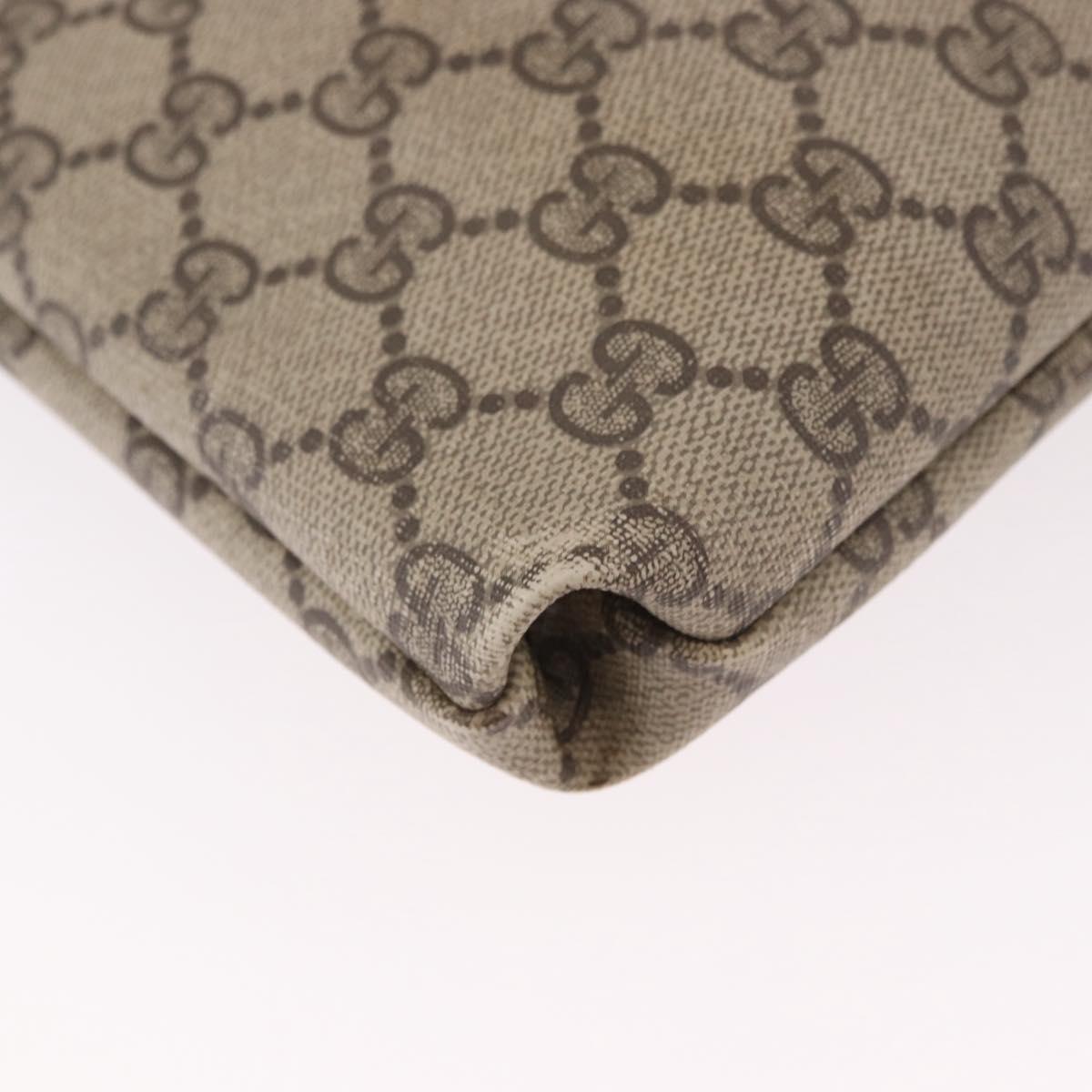 GUCCI GG Supreme Web Sherry Line Tote Bag PVC Beige 39 02 003 Auth gh2151