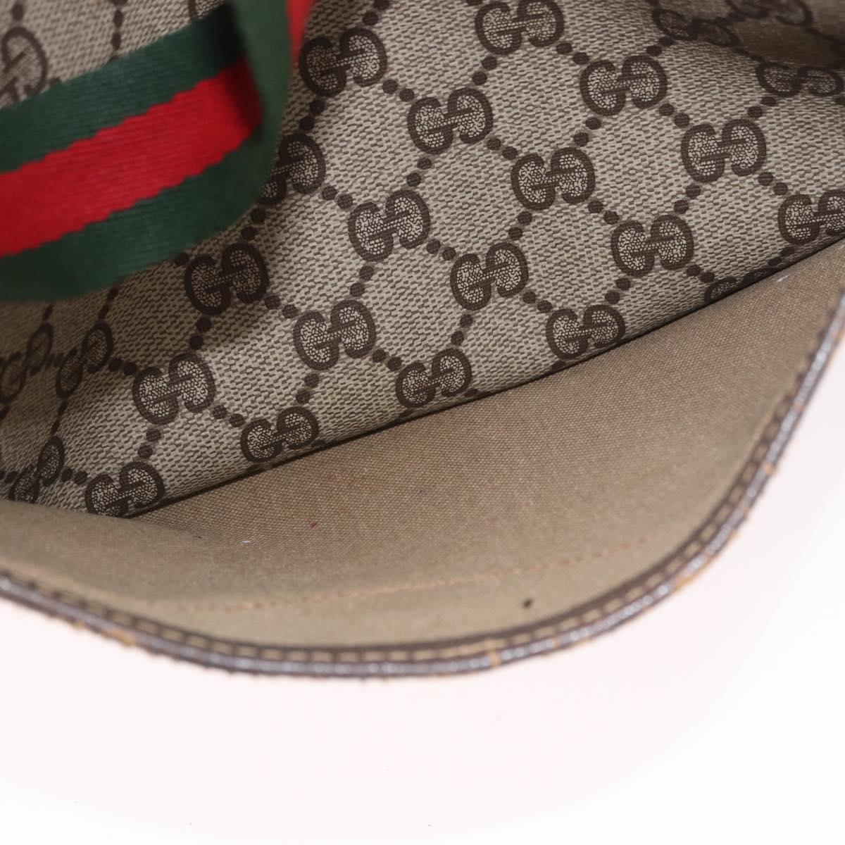 GUCCI GG Supreme Web Sherry Line Tote Bag PVC Beige 39 02 003 Auth gh2151