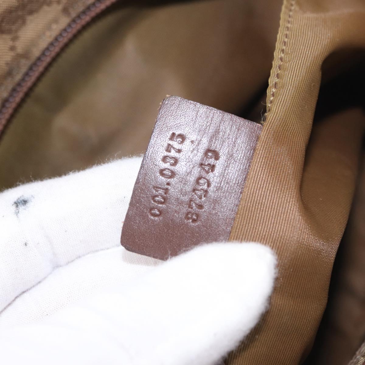 GUCCI GG Canvas Shoulder Bag Beige Gold 001 0375 Auth gh2152