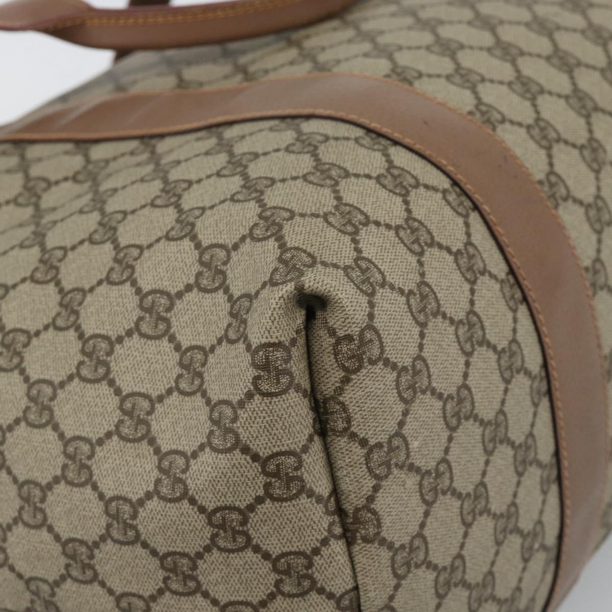 GUCCI GG Supreme Boston Bag Beige Gold 012 1095 6080 Auth gh2155