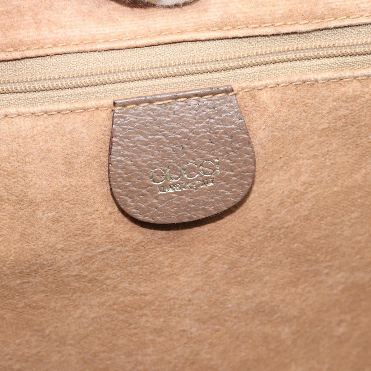 GUCCI GG Supreme Boston Bag Beige Gold 012 1095 6080 Auth gh2155