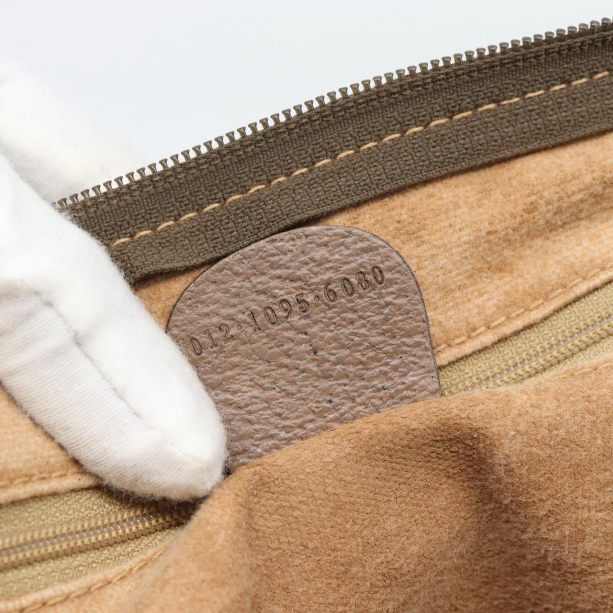 GUCCI GG Supreme Boston Bag Beige Gold 012 1095 6080 Auth gh2155