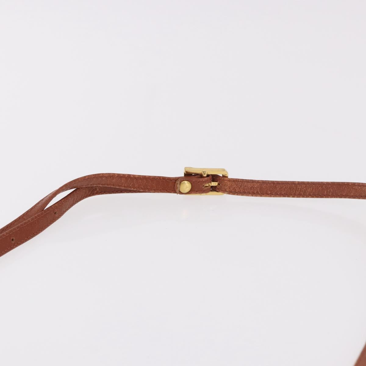 MCM Vicetos Logogram Shoulder Bag PVC Brown Gold Auth gh2158