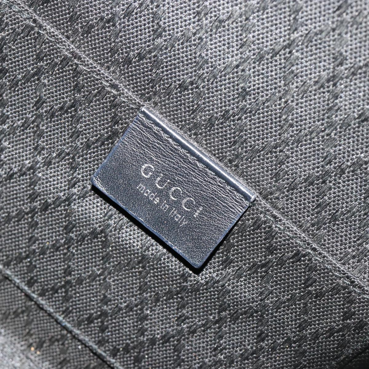 GUCCI Shoulder Bag Canvas Black Silver 000 0602 Auth gh2166