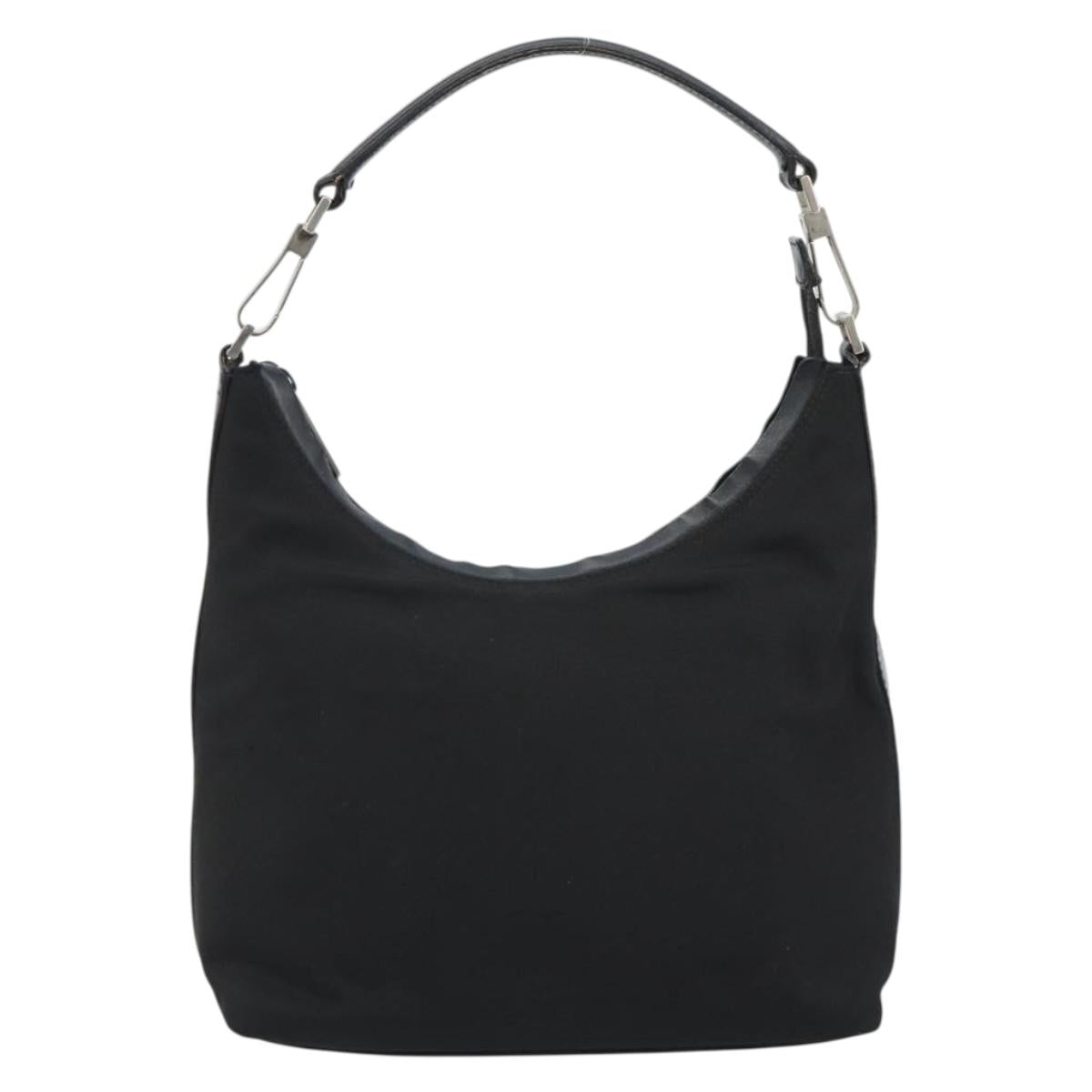 GUCCI Shoulder Bag Canvas Black Silver 000 0602 Auth gh2166