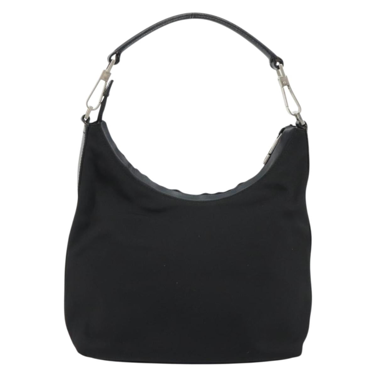 GUCCI Shoulder Bag Canvas Black Silver 000 0602 Auth gh2166