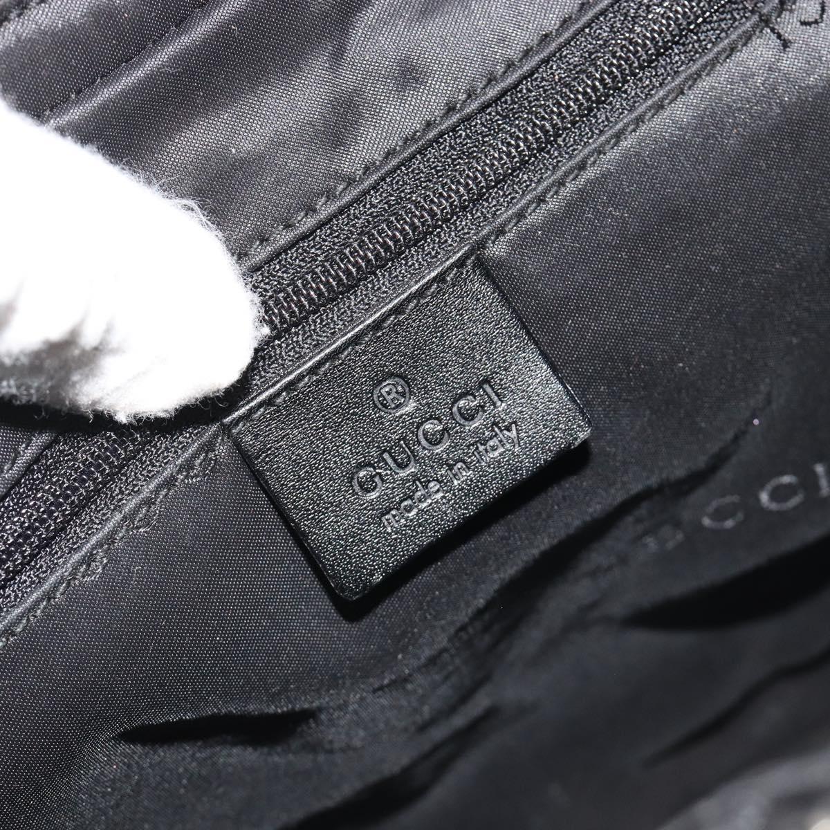 GUCCI GG Canvas Shoulder Bag Black Silver 001 3814 3754 Auth gh2173