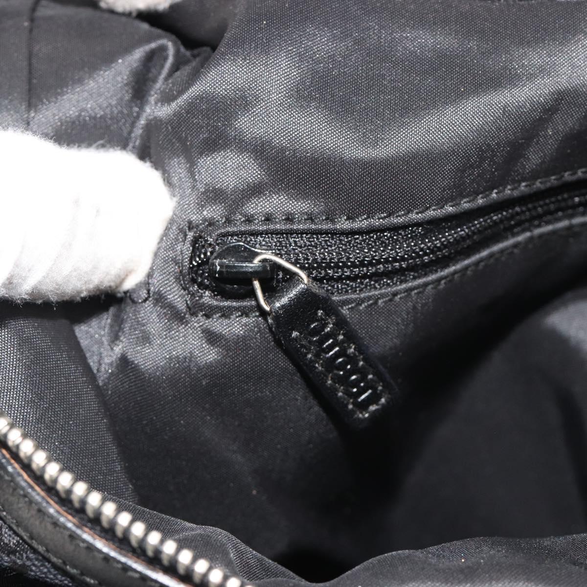 GUCCI GG Canvas Shoulder Bag Black Silver 001 3814 3754 Auth gh2173