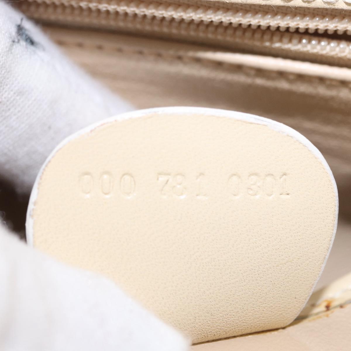 GUCCI Hand Bag Patent leather Ivory Gold 000 781 0301 Auth gh2180