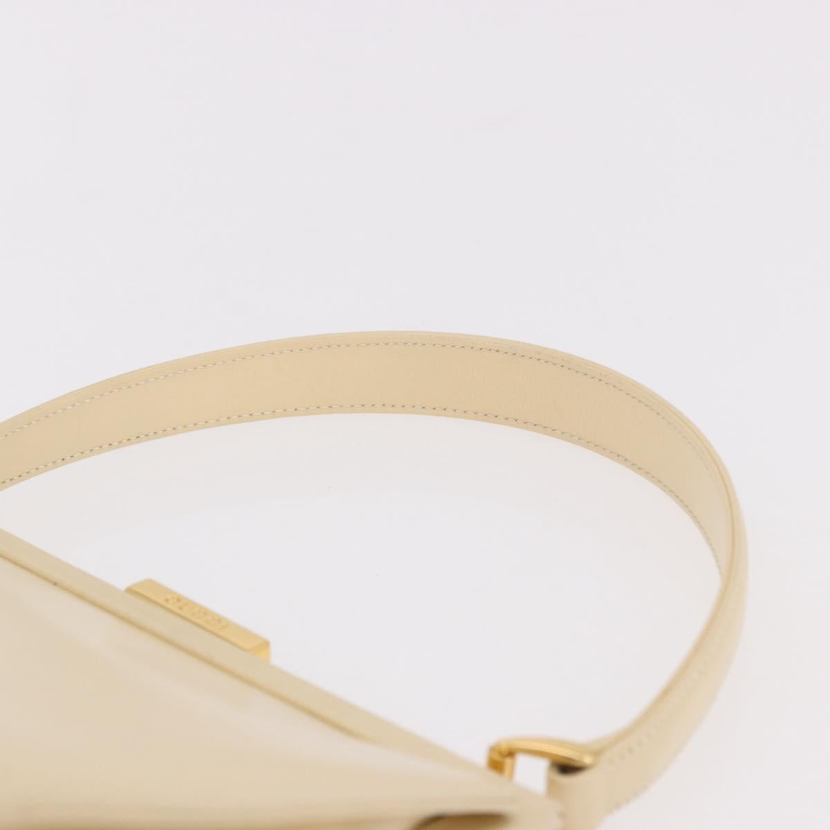 GUCCI Hand Bag Patent leather Ivory Gold 000 781 0301 Auth gh2180