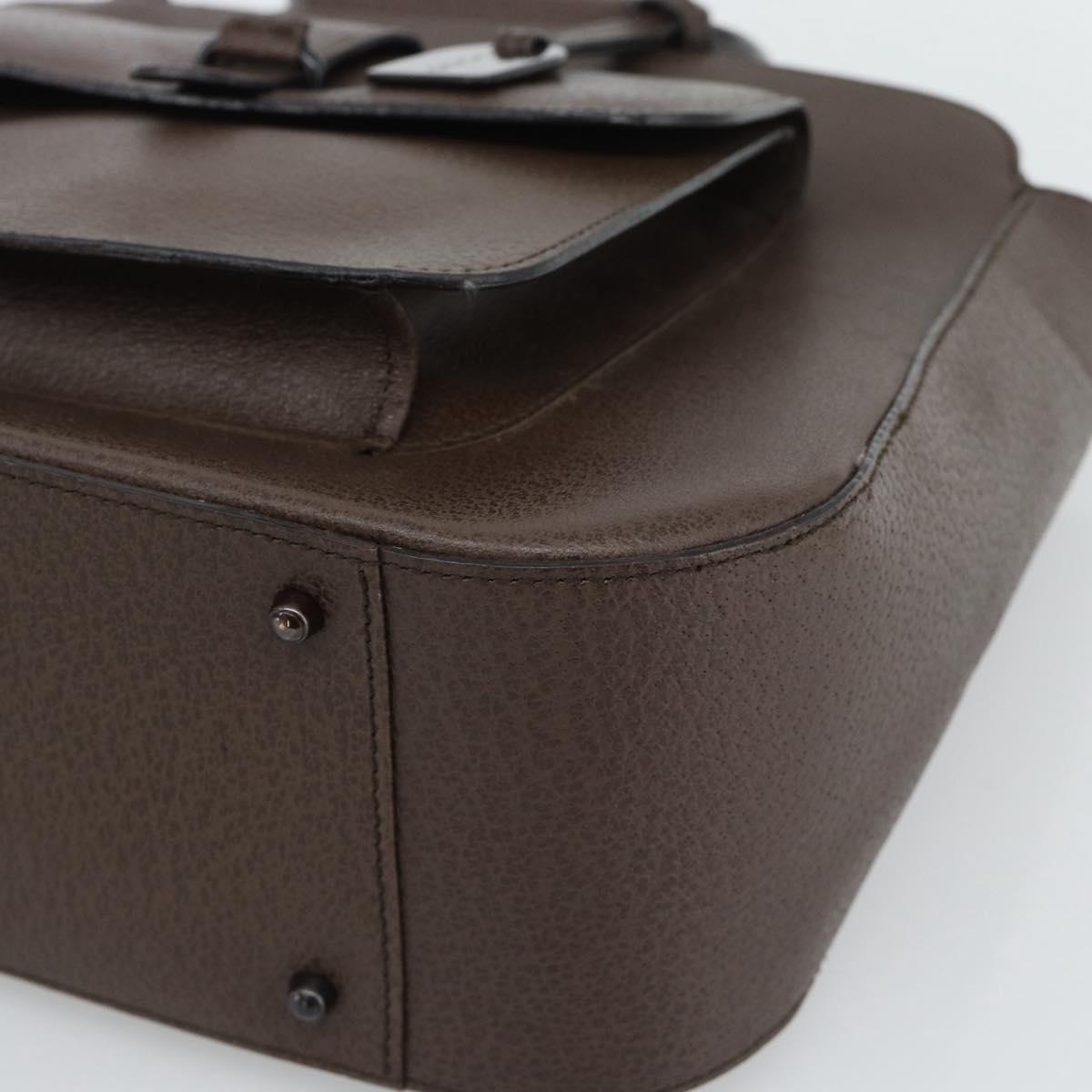 GUCCI Hand Bag Leather Brown 000 2058 0307 Auth gh2184