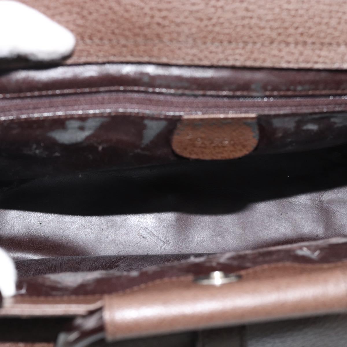 GUCCI Hand Bag Leather Brown 000 2058 0307 Auth gh2184