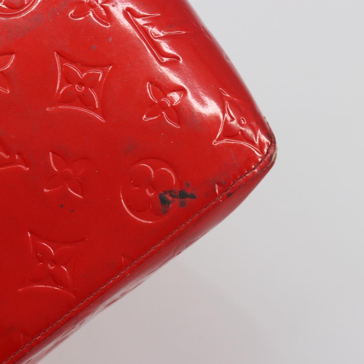 LOUIS VUITTON Monogram Vernis Reade MM Hand Bag Red Rouge M91086 LV Auth gh2202