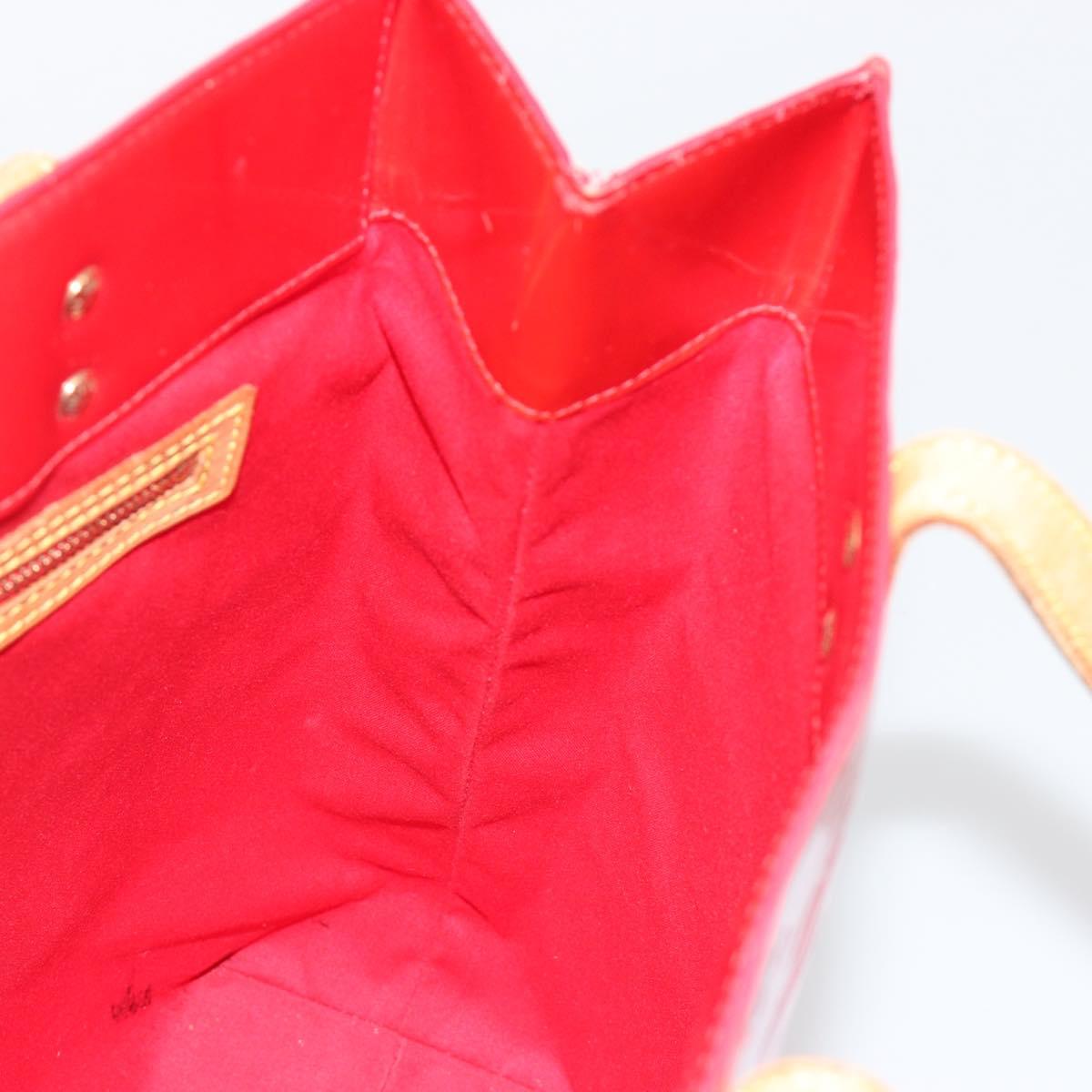 LOUIS VUITTON Monogram Vernis Reade MM Hand Bag Red Rouge M91086 LV Auth gh2202