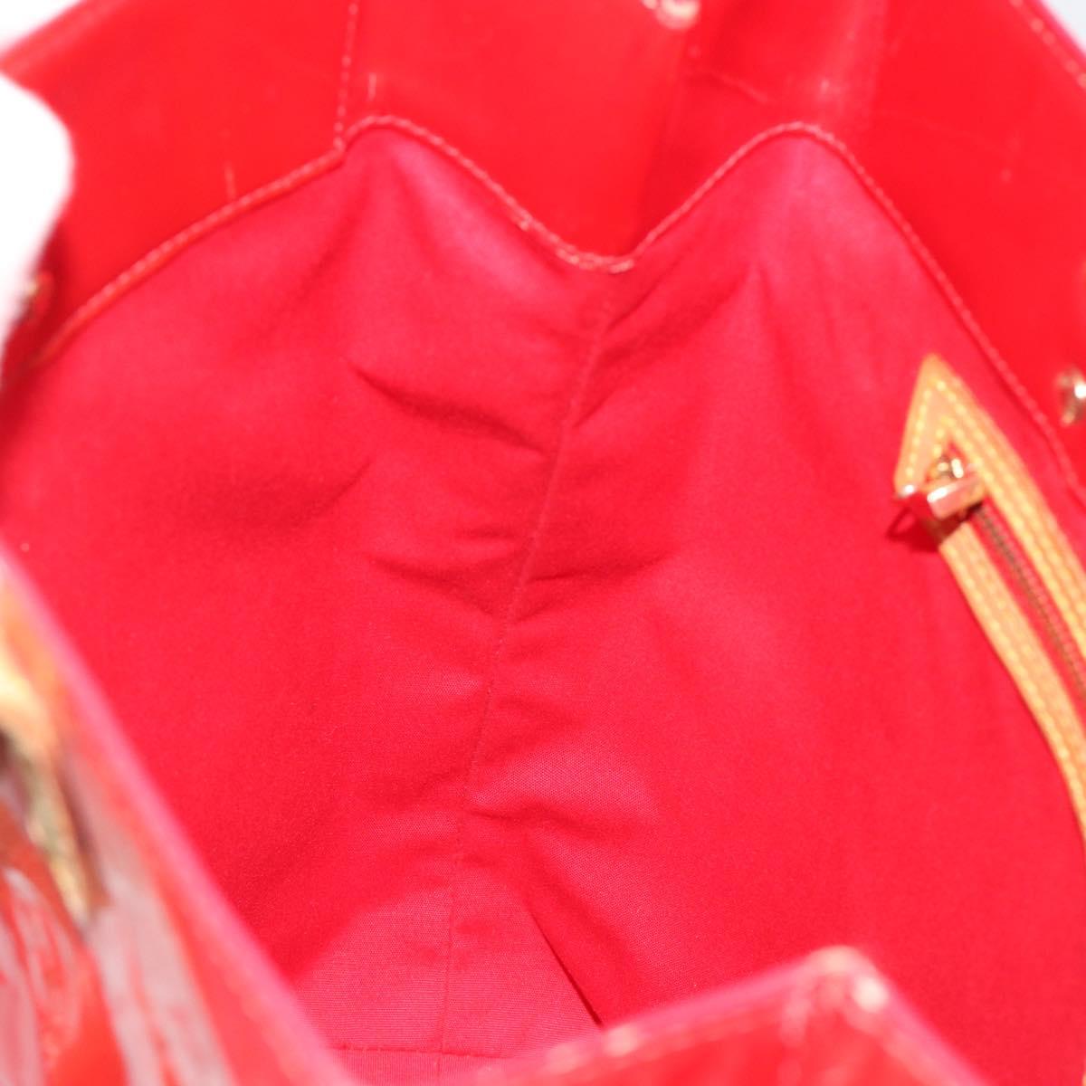 LOUIS VUITTON Monogram Vernis Reade MM Hand Bag Red Rouge M91086 LV Auth gh2202