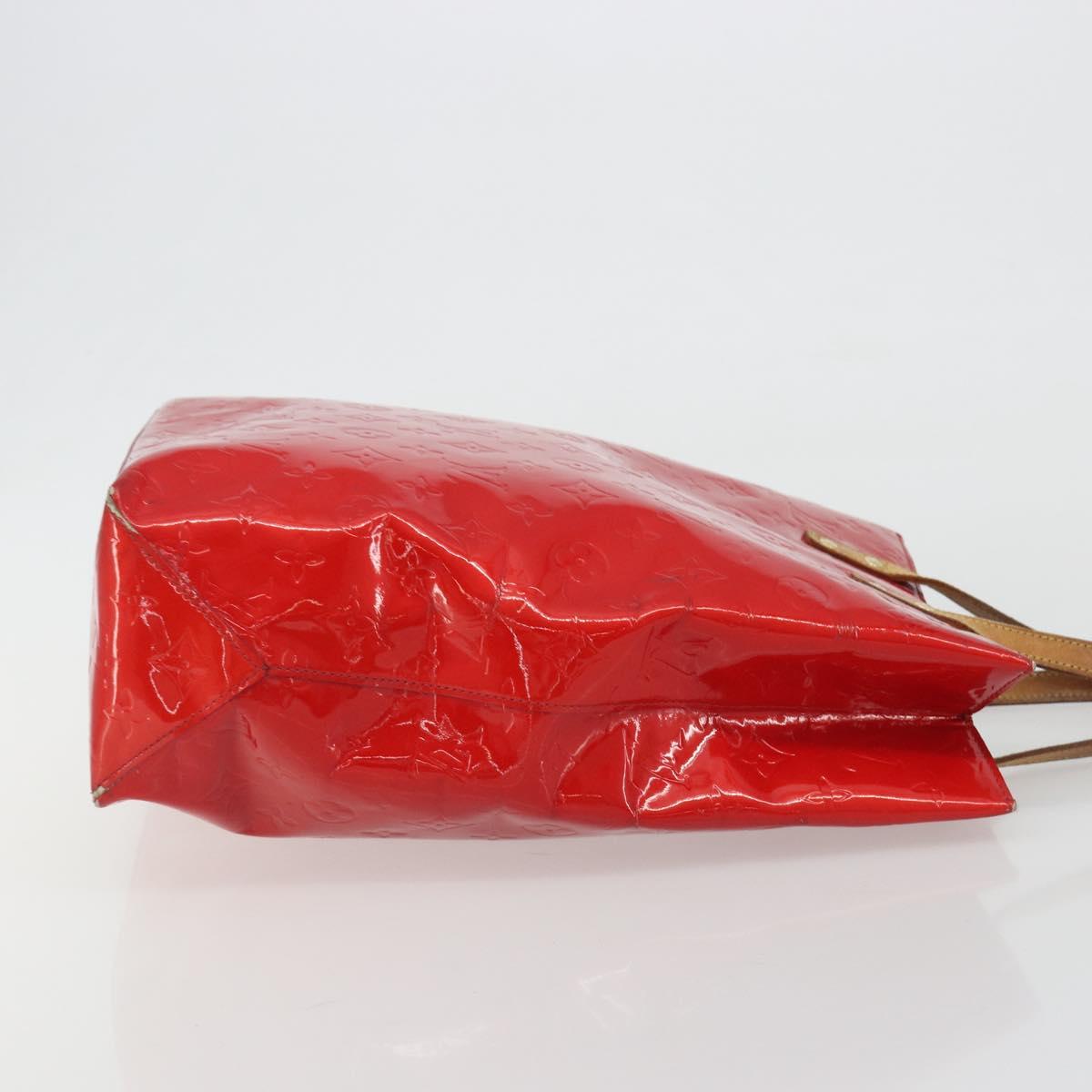 LOUIS VUITTON Monogram Vernis Reade MM Hand Bag Red Rouge M91086 LV Auth gh2202