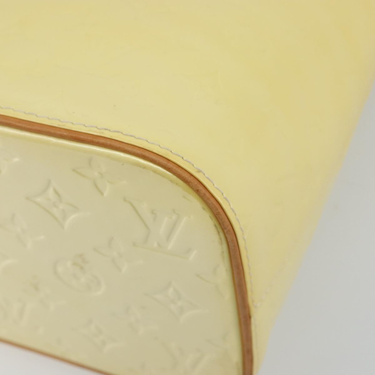 LOUIS VUITTON Monogram Vernis Houston Hand Bag Perle M91342 LV Auth gh2203A