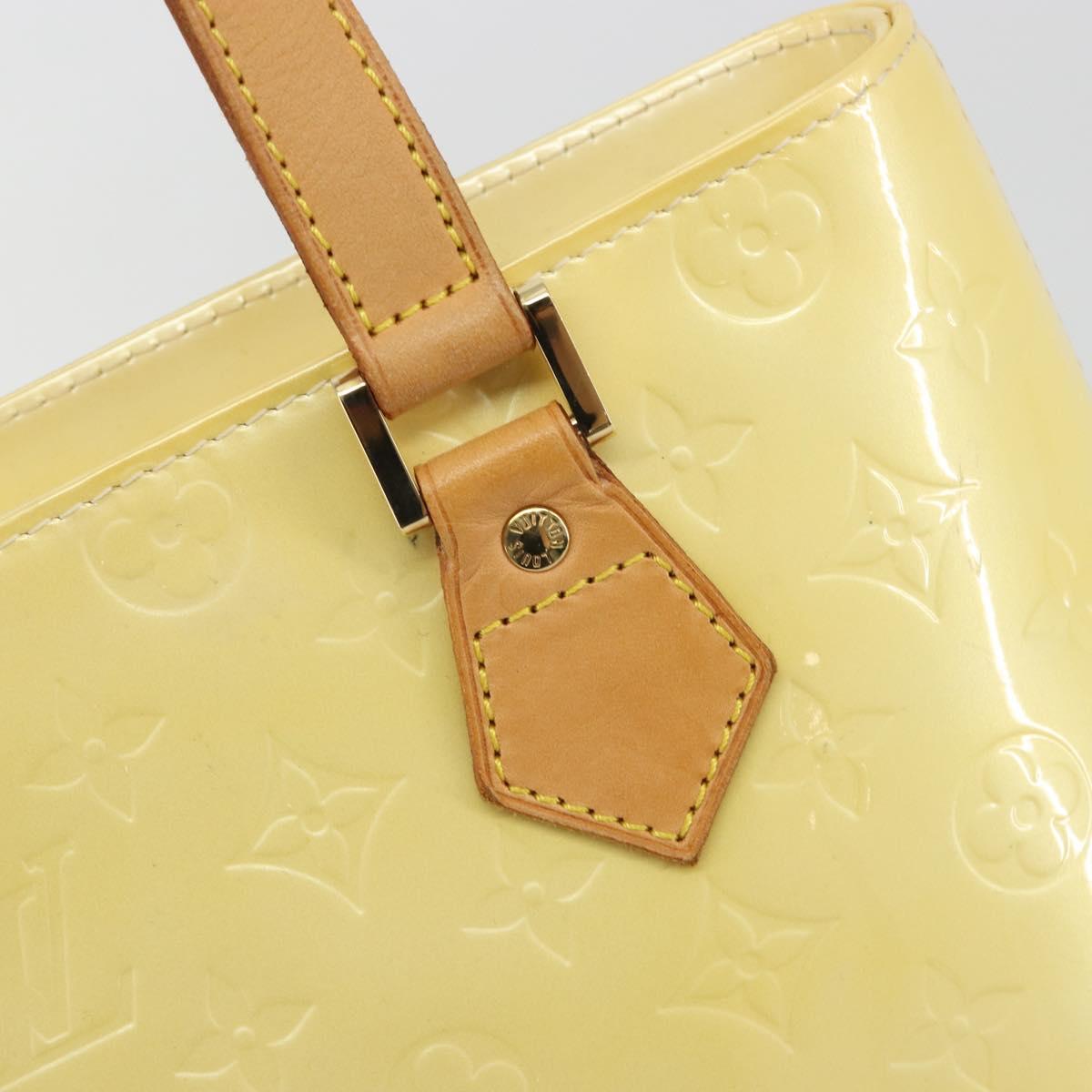 LOUIS VUITTON Monogram Vernis Houston Hand Bag Perle M91342 LV Auth gh2203A