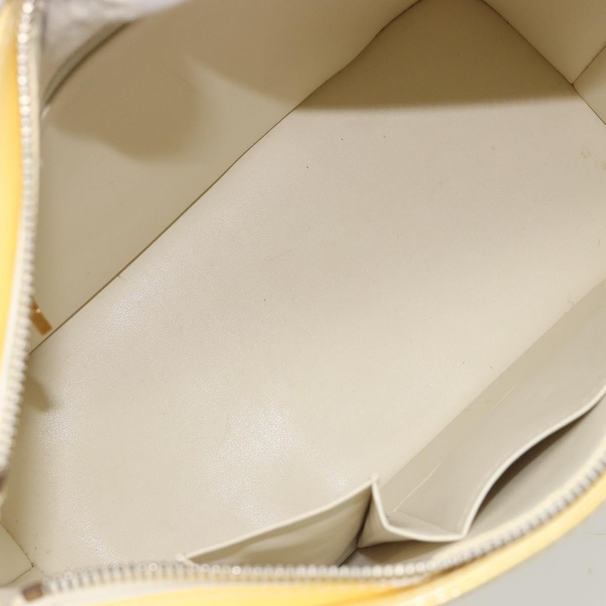 LOUIS VUITTON Monogram Vernis Houston Hand Bag Perle M91342 LV Auth gh2203A
