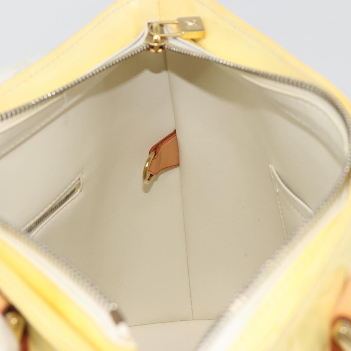 LOUIS VUITTON Monogram Vernis Houston Hand Bag Perle M91342 LV Auth gh2203A