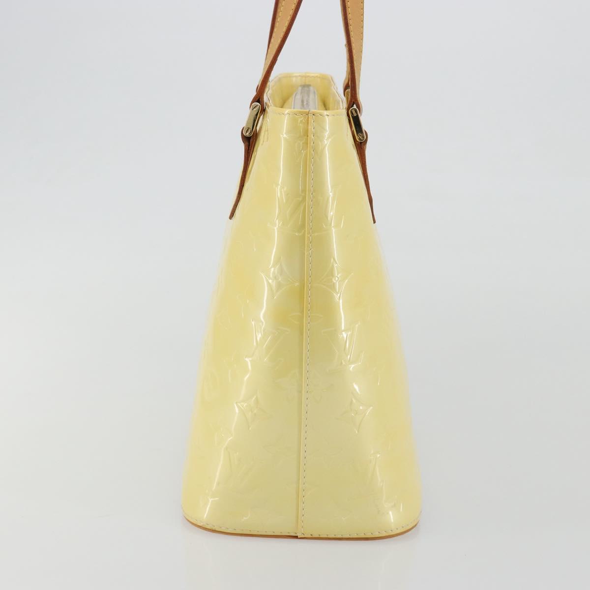 LOUIS VUITTON Monogram Vernis Houston Hand Bag Perle M91342 LV Auth gh2203A