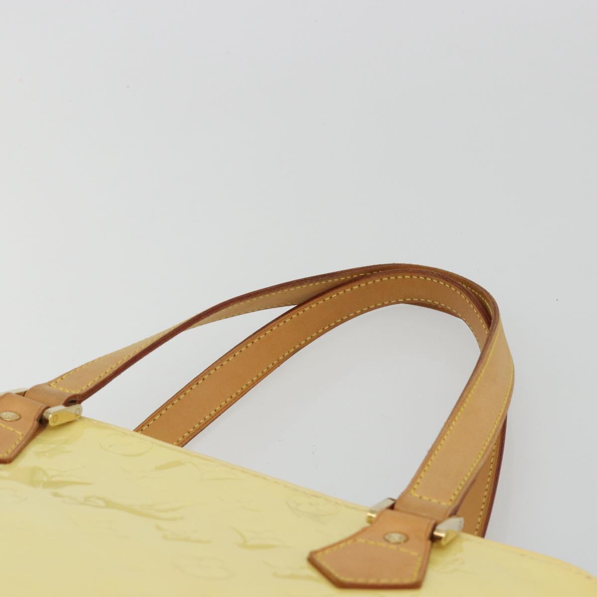 LOUIS VUITTON Monogram Vernis Houston Hand Bag Perle M91342 LV Auth gh2203A