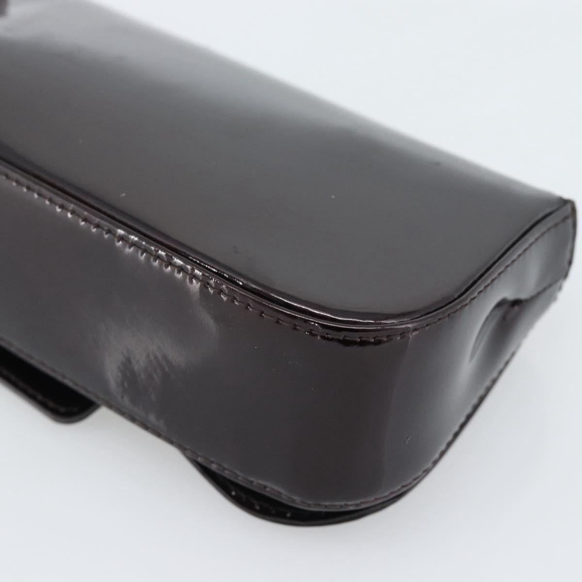LOUIS VUITTON Vernis Pochette Sob Clutch Bag Amarante M93728 LV Auth gh2204