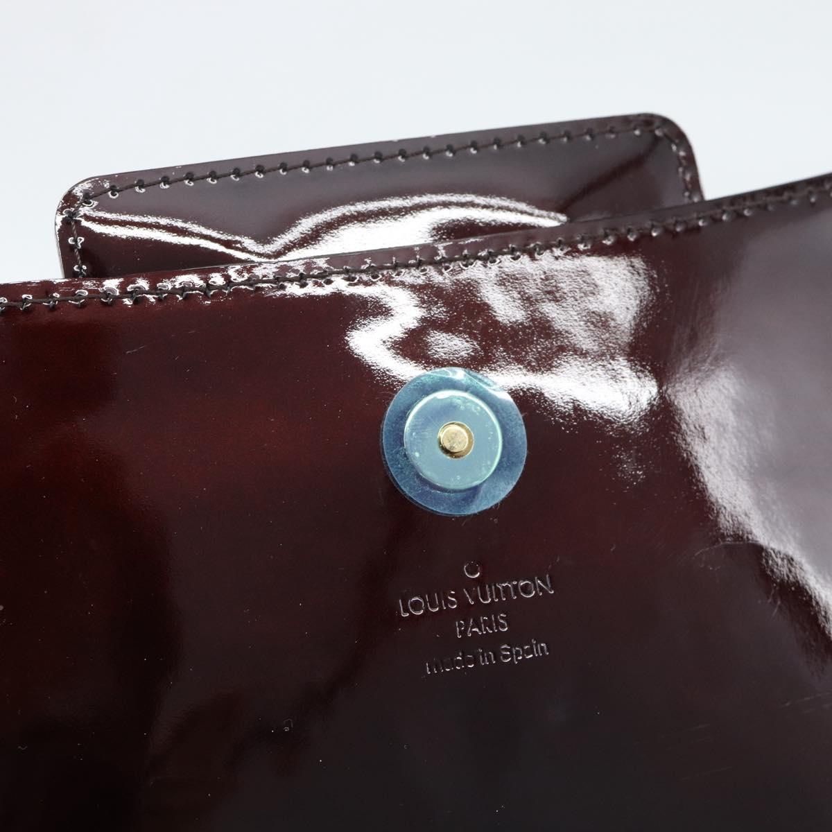 LOUIS VUITTON Vernis Pochette Sob Clutch Bag Amarante M93728 LV Auth gh2204