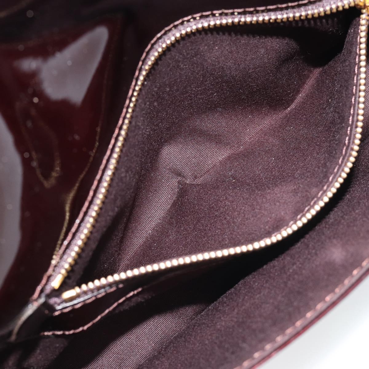 LOUIS VUITTON Vernis Pochette Sob Clutch Bag Amarante M93728 LV Auth gh2204