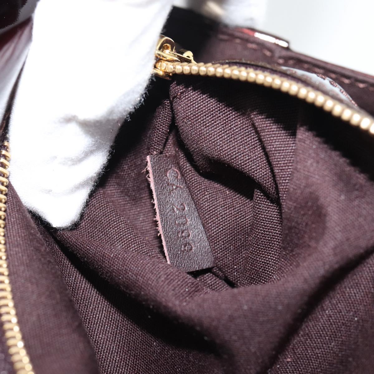LOUIS VUITTON Vernis Pochette Sob Clutch Bag Amarante M93728 LV Auth gh2204