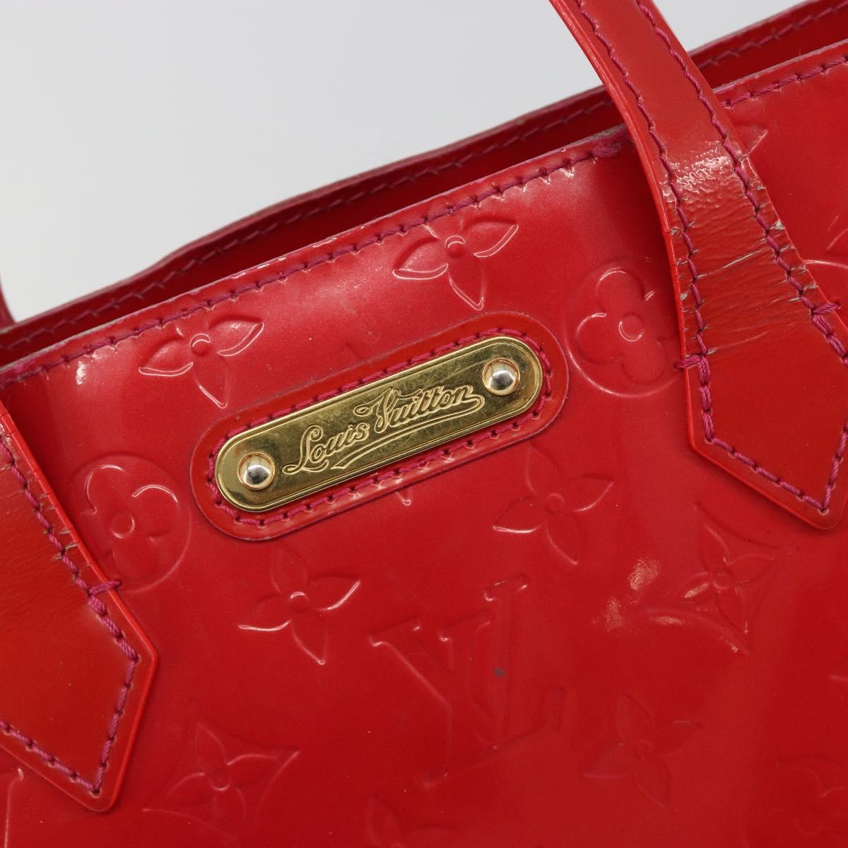 LOUIS VUITTON Monogram Vernis Wilshire PM Hand Bag Rose Pop M93643 Auth gh2207