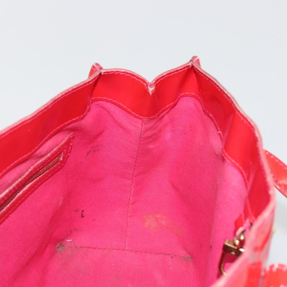 LOUIS VUITTON Monogram Vernis Wilshire PM Hand Bag Rose Pop M93643 Auth gh2207