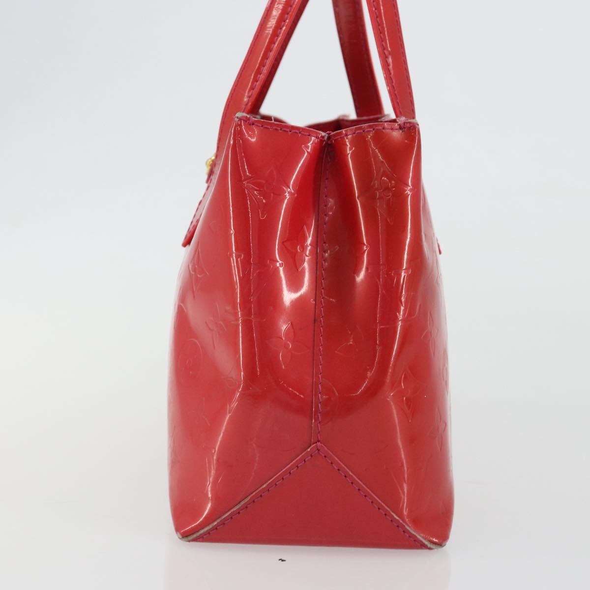 LOUIS VUITTON Monogram Vernis Wilshire PM Hand Bag Rose Pop M93643 Auth gh2207