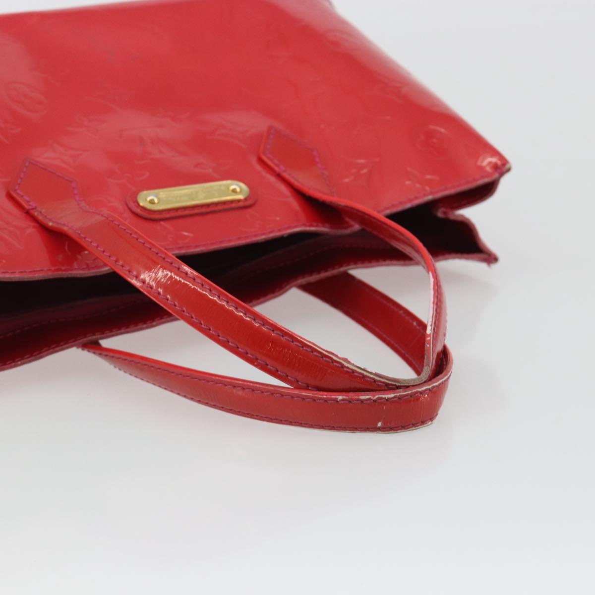 LOUIS VUITTON Monogram Vernis Wilshire PM Hand Bag Rose Pop M93643 Auth gh2207