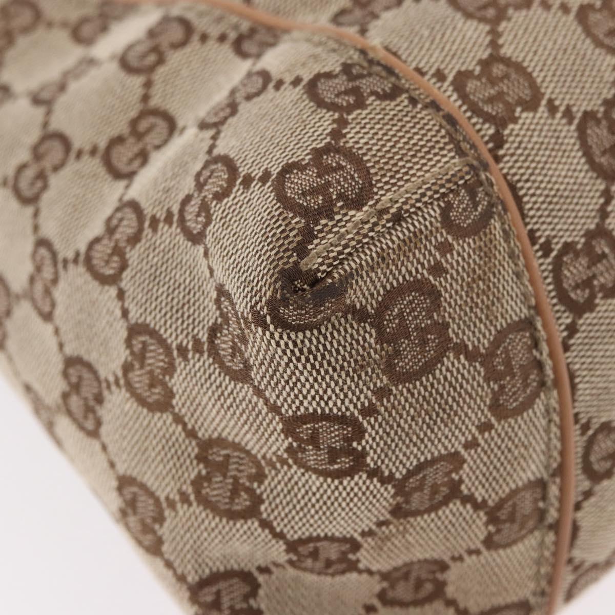 GUCCI GG Canvas Hand Bag Beige 101333 Auth gh2208