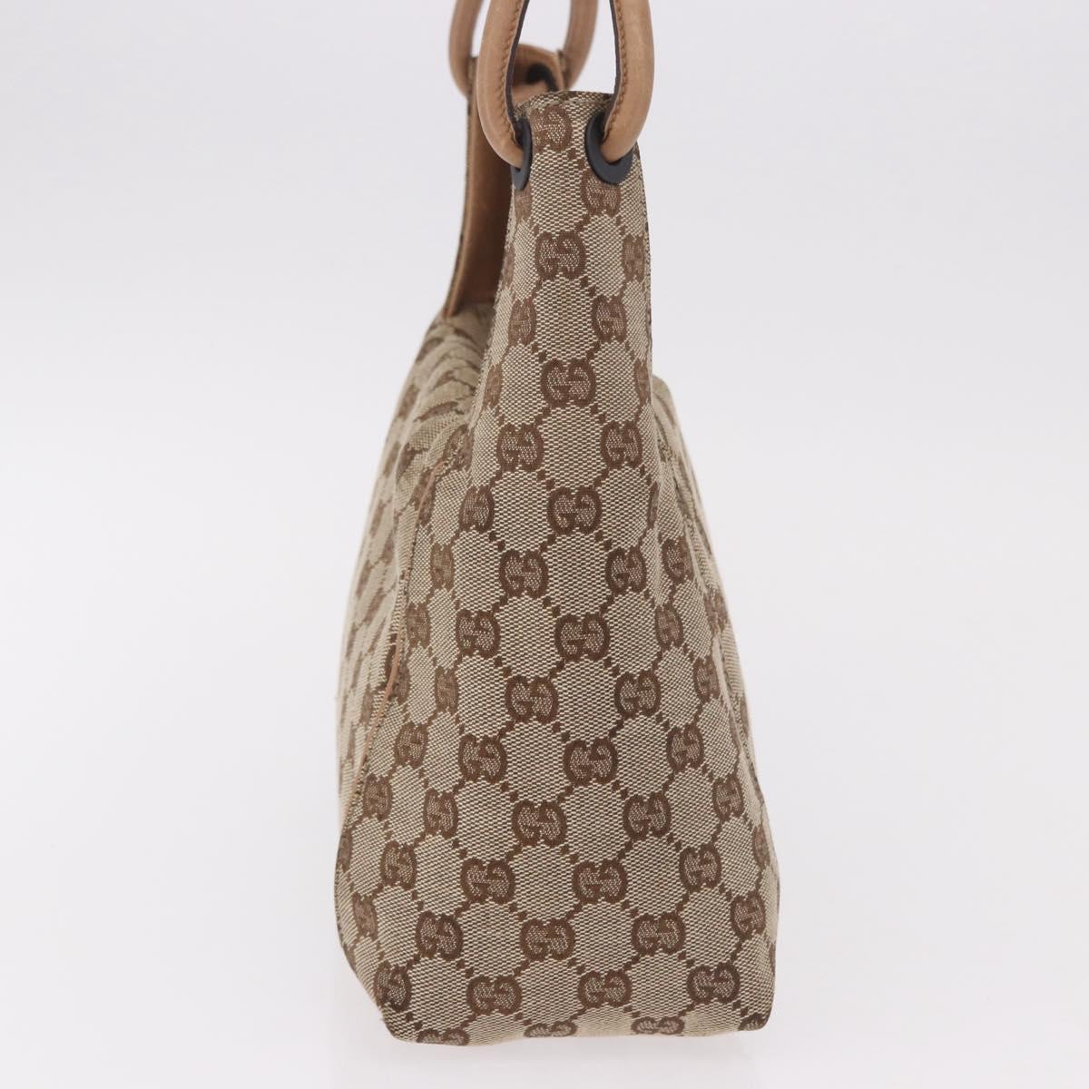 GUCCI GG Canvas Hand Bag Beige 101333 Auth gh2208