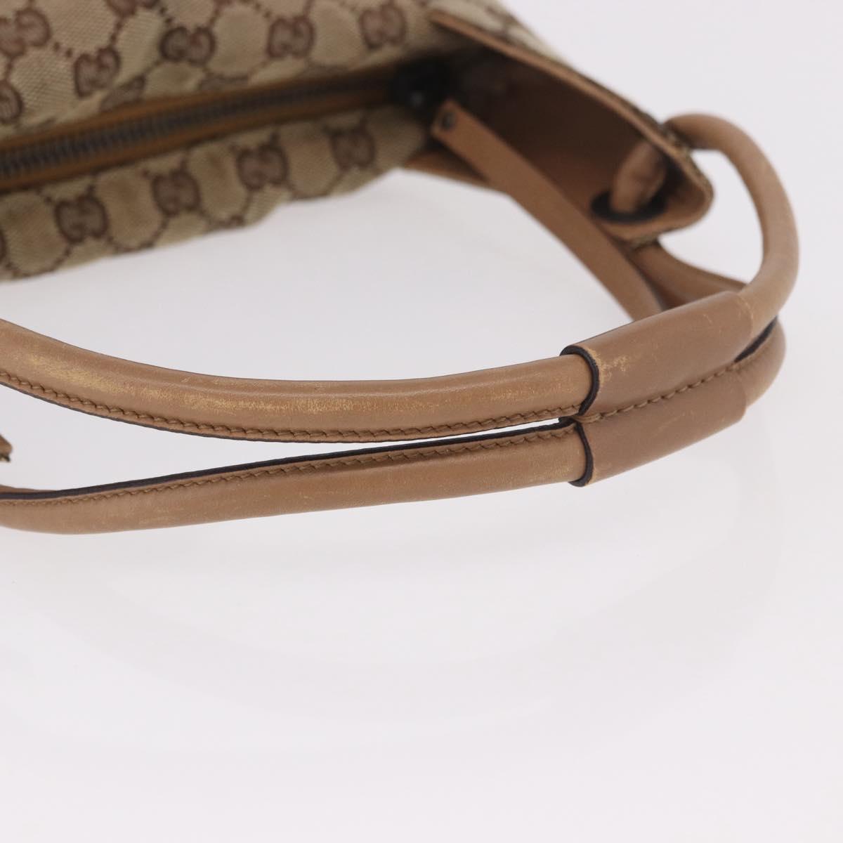 GUCCI GG Canvas Hand Bag Beige 101333 Auth gh2208