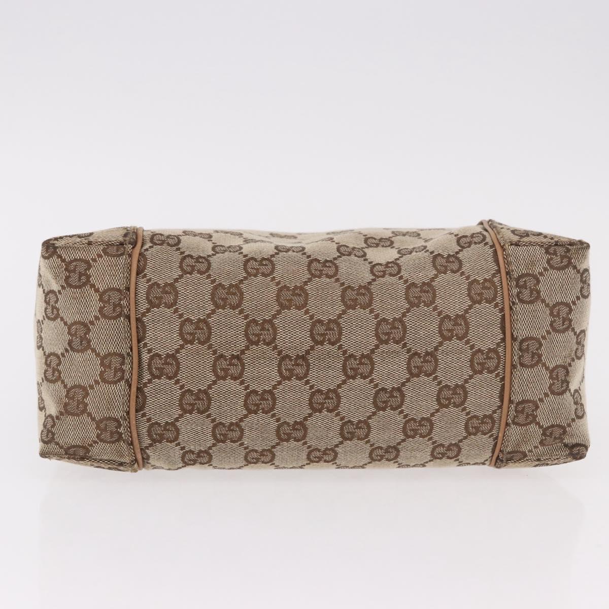 GUCCI GG Canvas Hand Bag Beige 101333 Auth gh2208