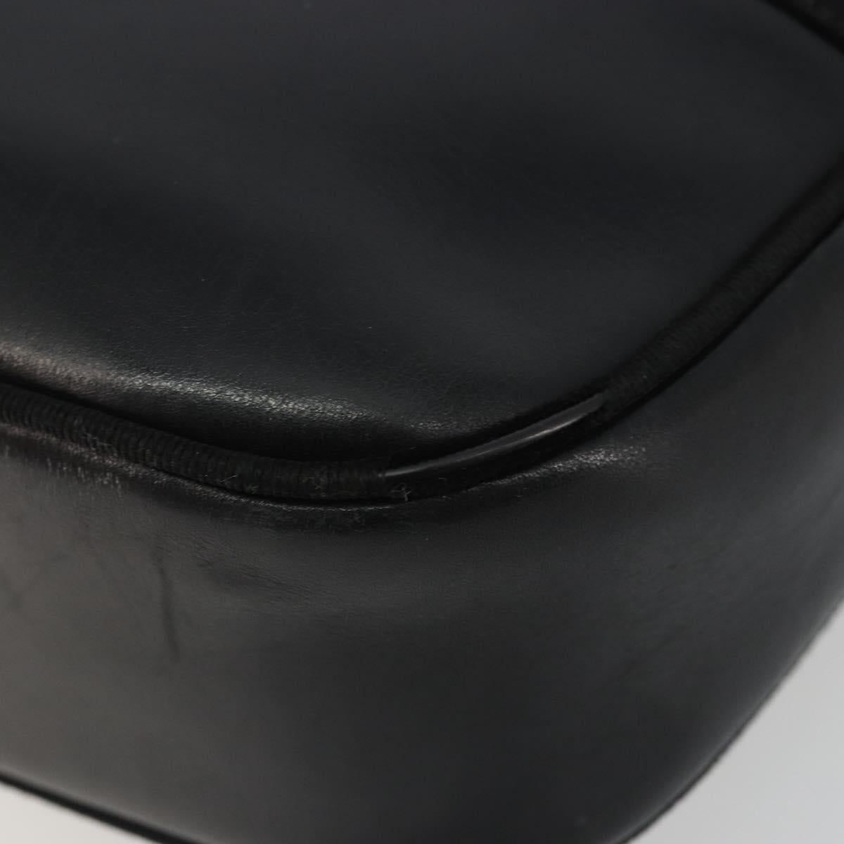Salvatore Ferragamo Vala Shoulder Bag Leather Black Gold Auth gh2213