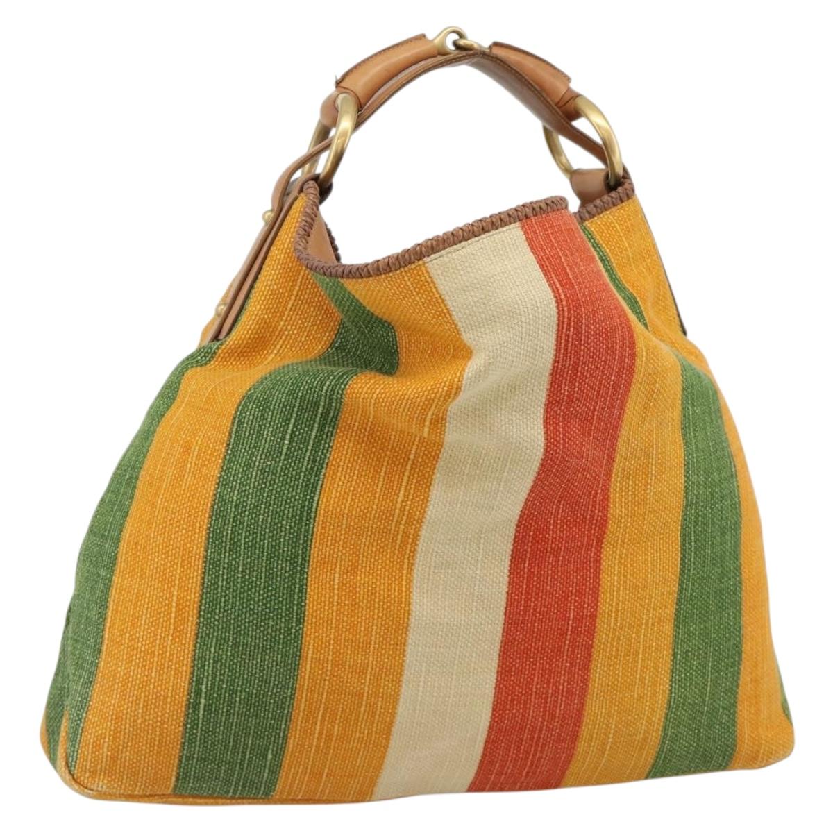 GUCCI Shoulder Bag Canvas Multicolor Gold 114900 Auth gh2214