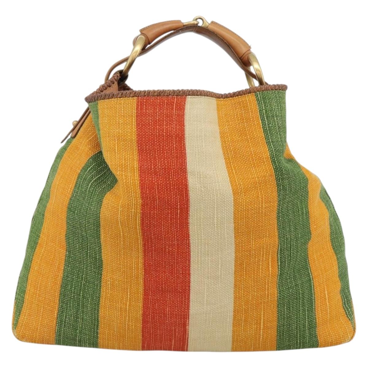 GUCCI Shoulder Bag Canvas Multicolor Gold 114900 Auth gh2214