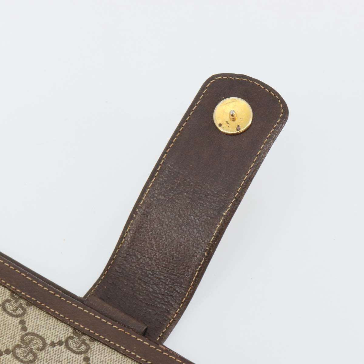 GUCCI GG Supreme Book Cover Day PVC Beige Gold Auth gh2217