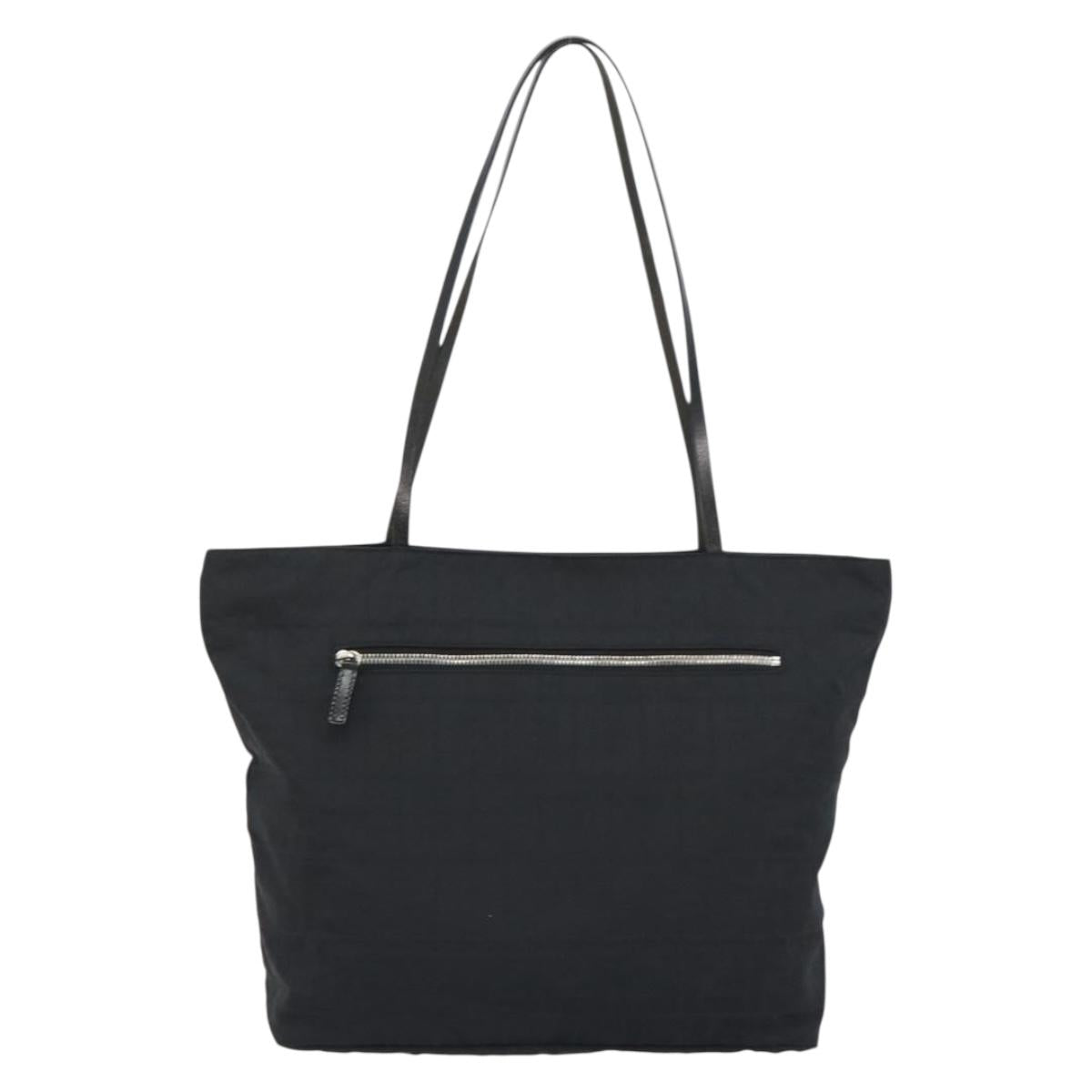 FENDI Zucca Canvas Mamma Baguette Tote Bag Brown Black Auth gh2218A