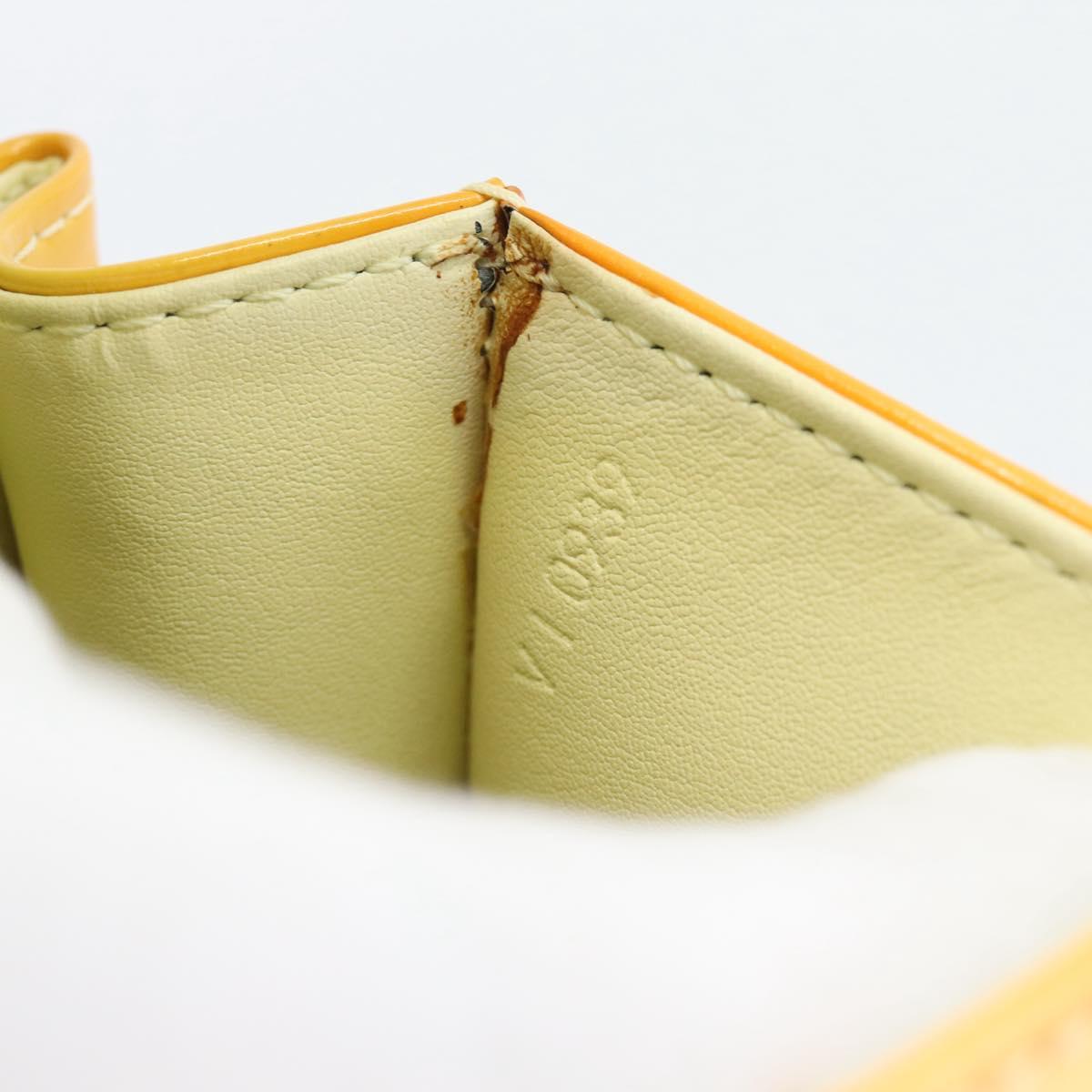 LOUIS VUITTON Monogram Vernis Spring Street Bag Lime Yellow M91068 Auth gh2220A