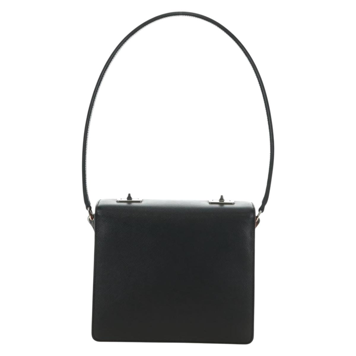 PRADA Shoulder Bag Safiano leather Multicolor Silver Auth gh2222SM