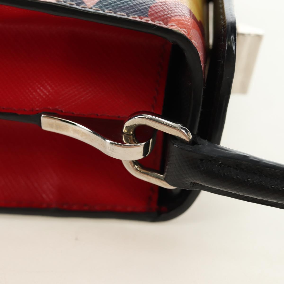 PRADA Shoulder Bag Safiano leather Multicolor Silver Auth gh2222SM