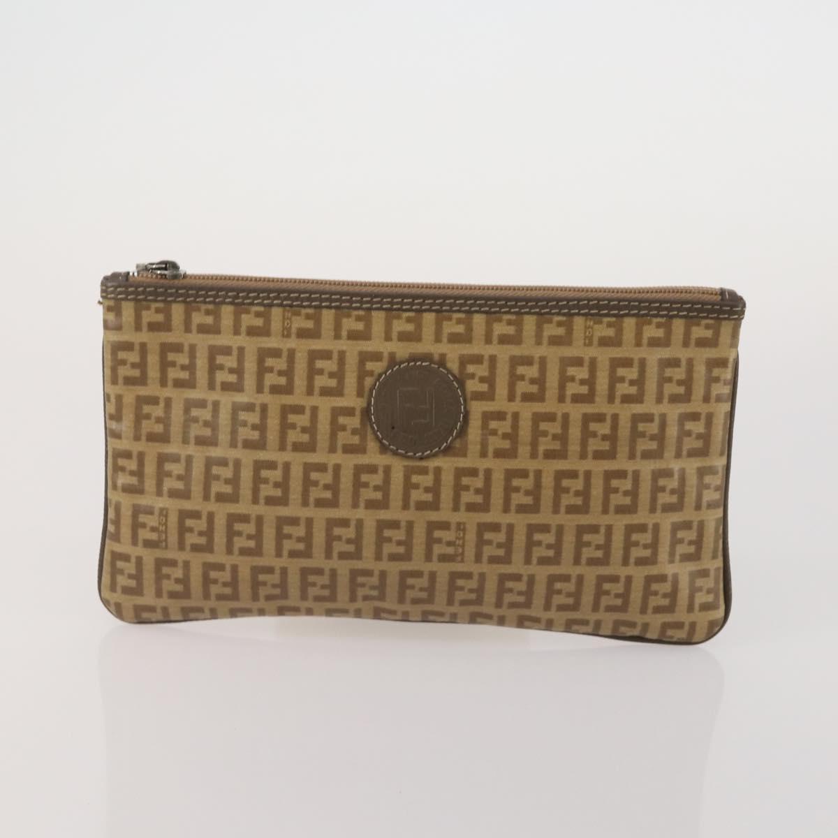FENDI Celine MCM Clutch Bag Shoulder Bag Canvas Leather 5 Set Brown Auth gh2229