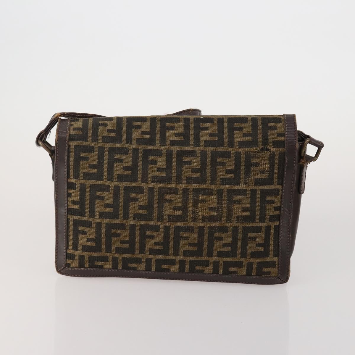 FENDI Celine MCM Clutch Bag Shoulder Bag Canvas Leather 5 Set Brown Auth gh2229