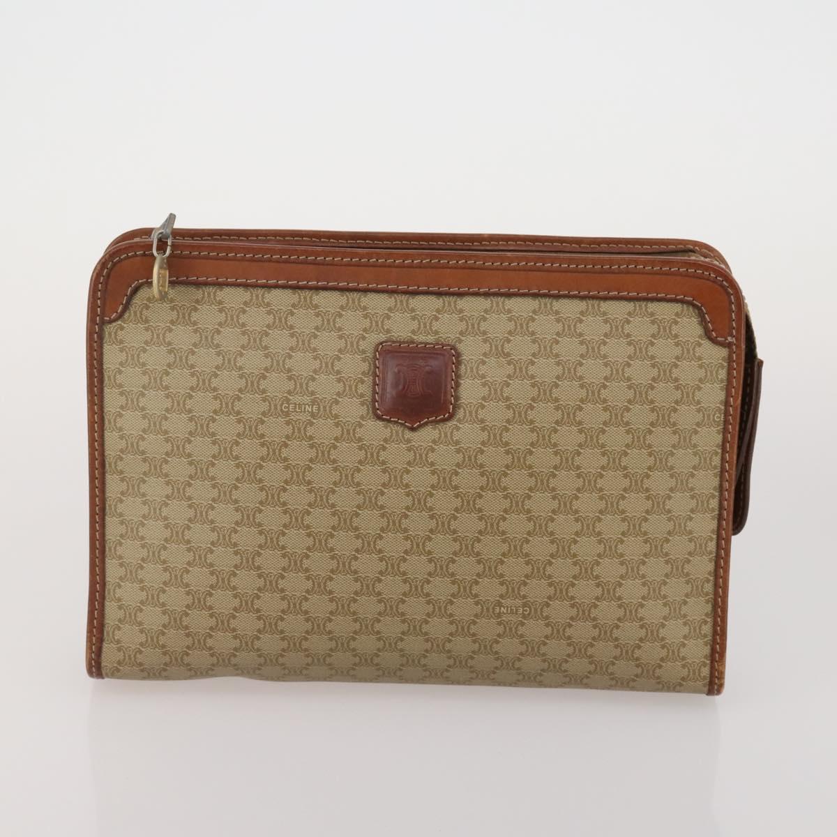 FENDI Celine MCM Clutch Bag Shoulder Bag Canvas Leather 5 Set Brown Auth gh2229